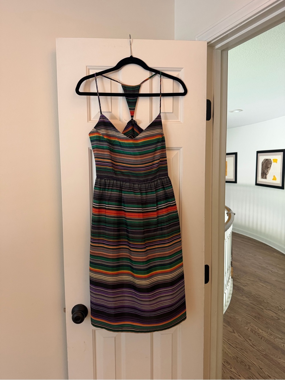 Felicity & Coco Multicolor Striped Midi Dress - Green, Purple, Orange